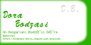 dora bodzasi business card